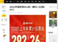 2025上半年票房报收292.26亿 《哪吒2》占比高达52.8%_纪录_中国_闹海