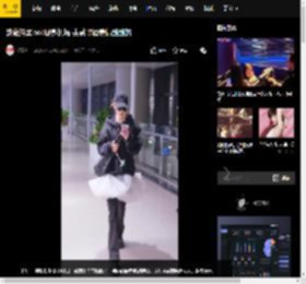 戚薇纯黑look现身机场 头戴墨镜表情酷酷的