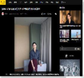 胡静衬衫配红裙端庄大方 手捧鲜花散发成熟韵味
